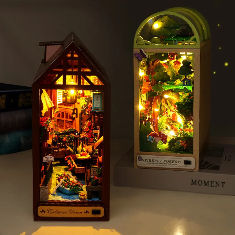 DIY Book Nook Detective Agency Shelf Insert Bookend Miniature