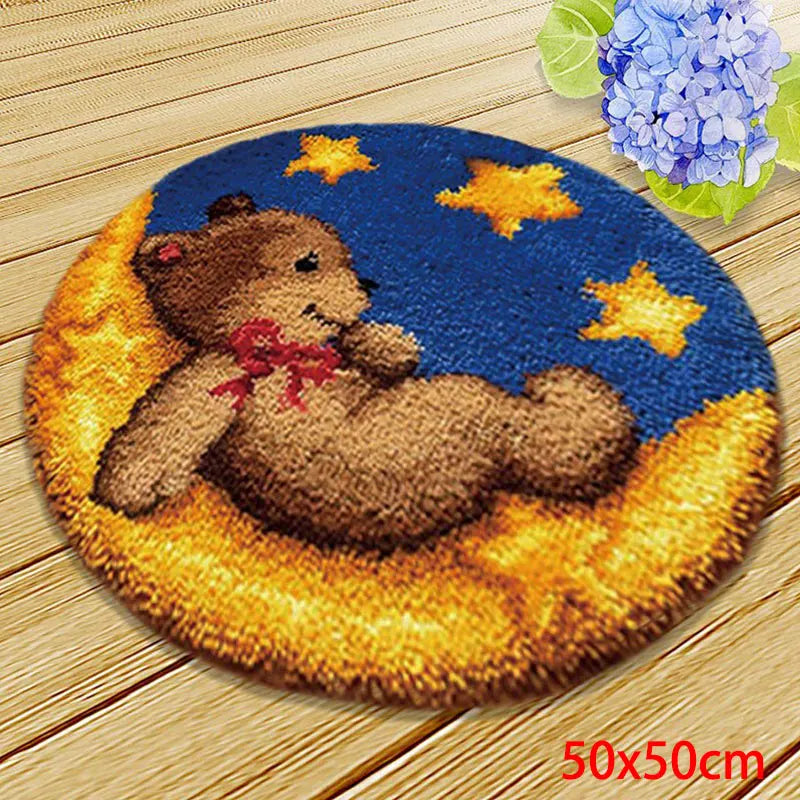 Cartoon Bear Latch Hook DIY Segment Embroidery Material Handcraft